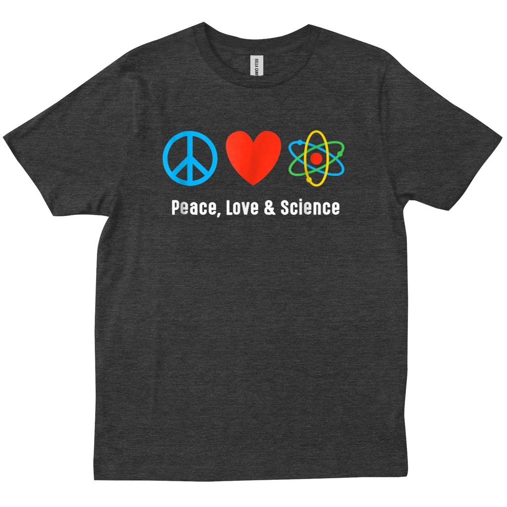 เสื้อยืดแฟชั่นผู้ชาย ลายNeil Degrasse Tyson กับPeace Love Science เป็นของขวัญที่สนุกและสร้างสรรค์