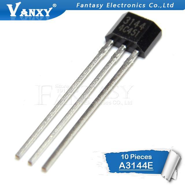 10 ชิ้น A3144E TO92 A3144 TO-92 3144 3144E Hall Effect Sensor ใหม่และ IC