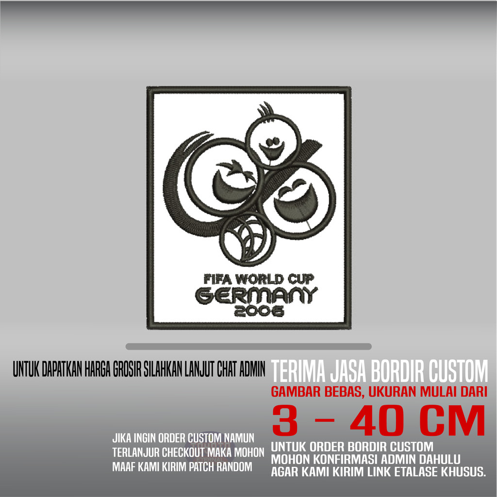 FIFA WORLD CUP GERMANY 2006 PATCH EMBROIDERY โลโก้/EMBLEM | แรงม้า-84