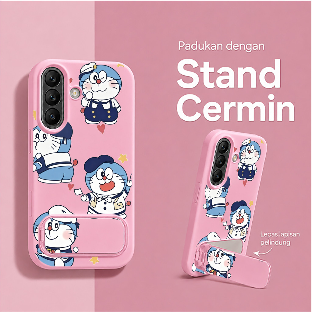 [ขาตั้งกระจก] คลาสสิกน่ารักปลอก Redmi Poco C85 C71 Xiaomi 15T Pro 15 15C Redmi 15C 15A5 13C C65 หมาย