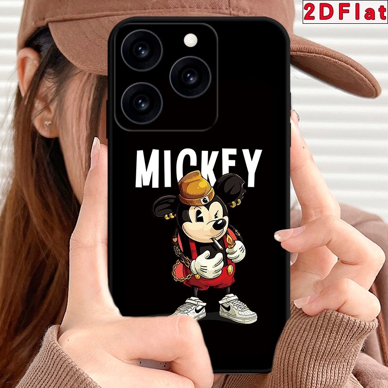 Mickey Mouse Matte Soft เคสซิลิโคนกันกระแทกคลุมทั้งหมดสําหรับ Realme Narzo GT Neo 2T 3T 10 10A 20A 2