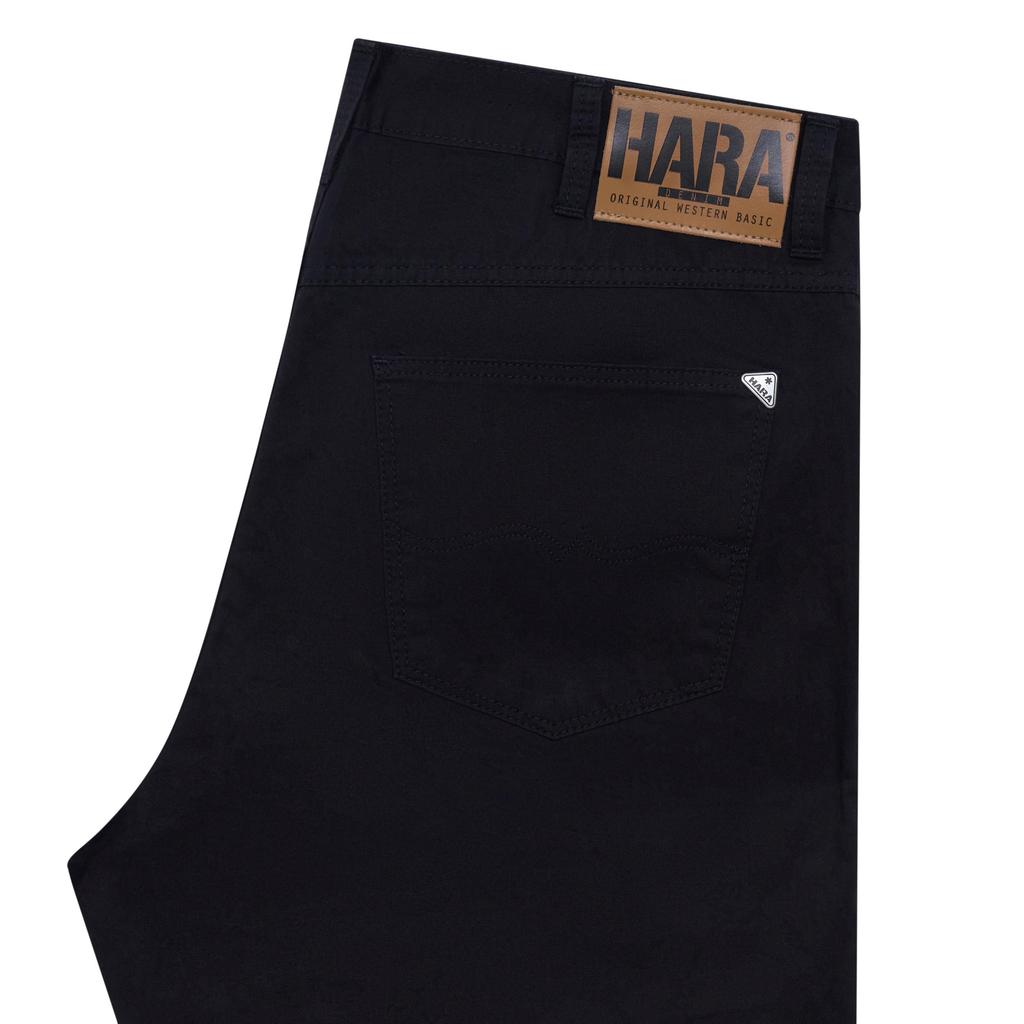 Hara ไซส์พิเศษ HMR1-9116-02 Big and Tall ผ้าดำ ด้ายดำ Regular fit jeans กระบอกใหญ่ ปลายขา 9 นิ้ว