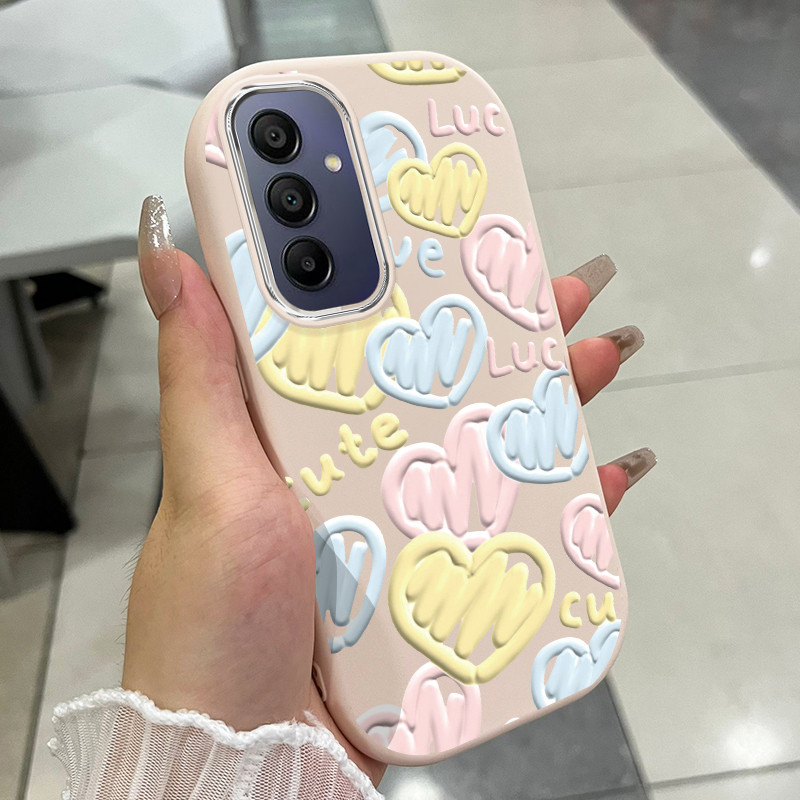 เคส ใช้ได้กับ Samsung A15 4G A15 5G A14 5G A14 4G เคสหัวใจการ์ตูน