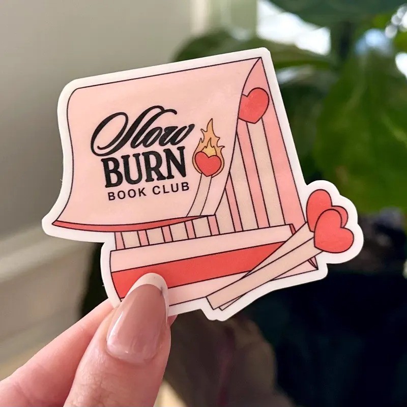 สติ๊กเกอร์กันน้ํา "Slow burn book club" - สติ๊กเกอร์น่ารัก ซื้อจํานวนมากราคาถูก M000332-21