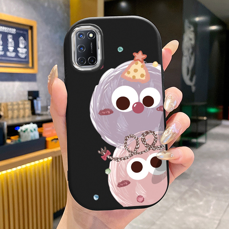 เคสสำหรับ OPPO A52 A72 A92 A74 A95 F19 F19s เคสโทรศัพท์กลมและอ้วนขนฟูเล็กซิลิโคนซิลิโคน