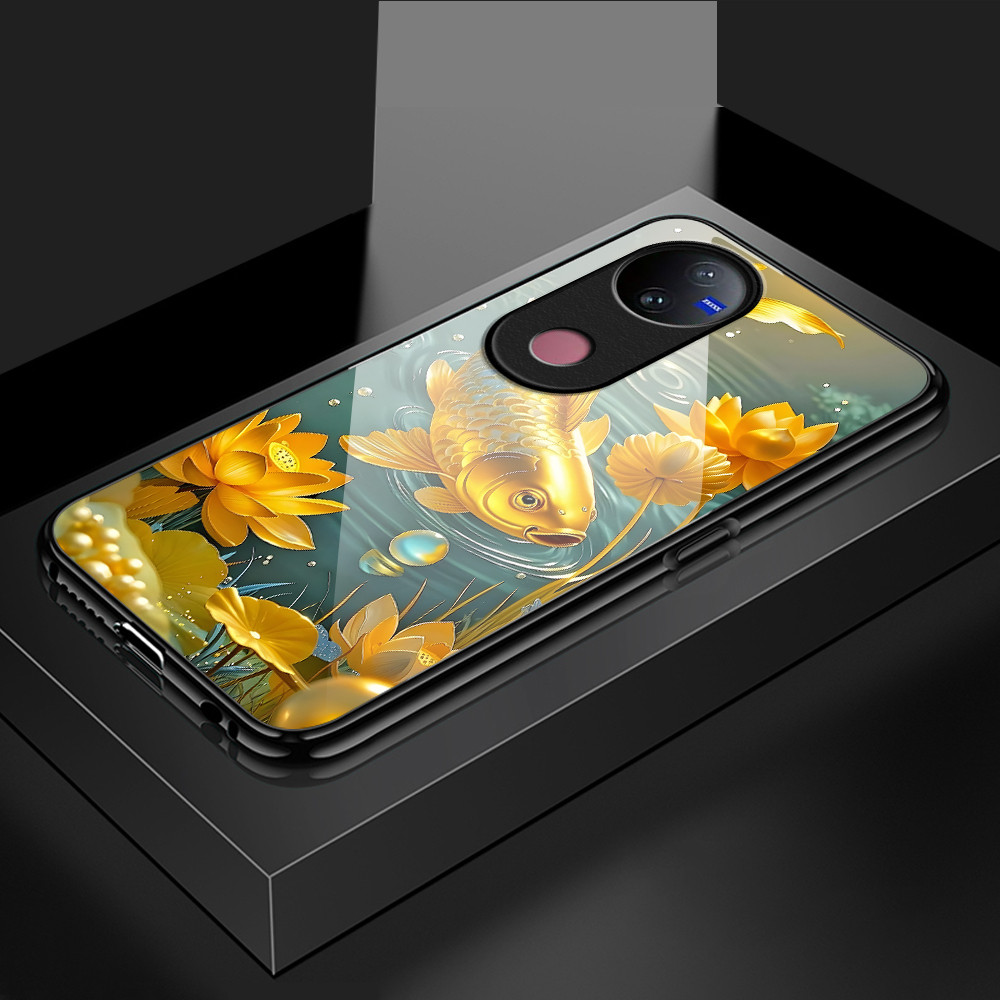 เคส For VIVO V50 5G เคสโทรศัพท์ เคสมือถือ เคสวีโว่ เคสแข็ง Hard Phone Glass Case BLK