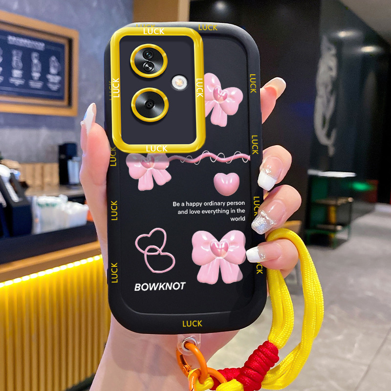 OPPO A79 5G A2 5G Case Case Case With Lanyard Bowknot Soft Cover