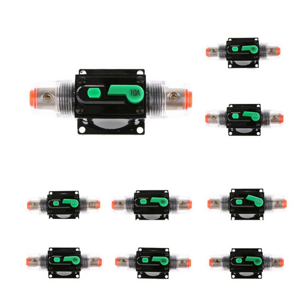 *JELLY* 10A-100A AMP Circuit Breaker Fuse Reset 12V-48V DC Car Boat Auto Waterproof ใหม่