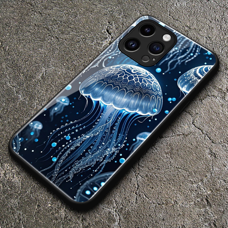 เคสสำหรับ VIVO Y22 Y22s เคสโทรศัพท์แมงกะพรุนเปลือกแก้วกันกระแทก - รูปที่ 4