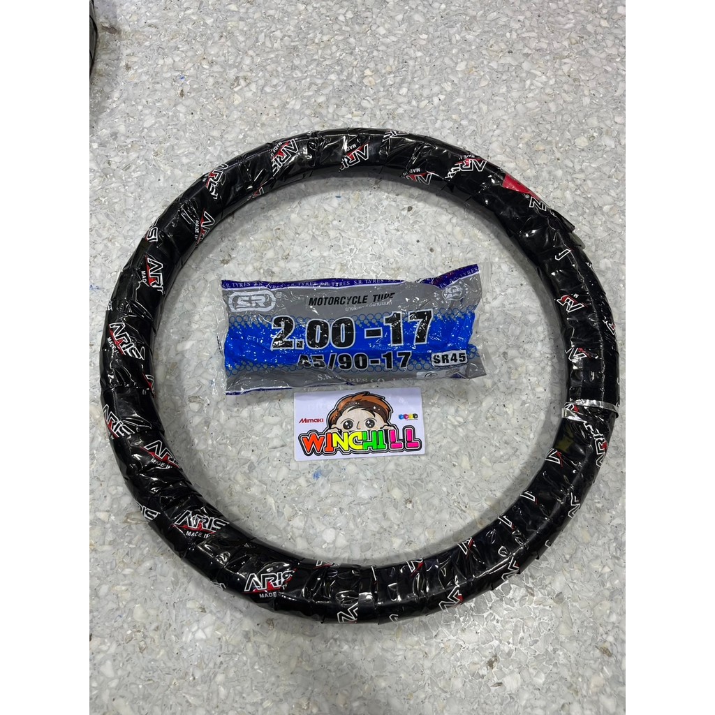 ยางนอก 50/100 ขอบ17 + ยางใน 2.00x17 อย่างละ 1 เส้น ยาง มอไซค์ ขอบ 17