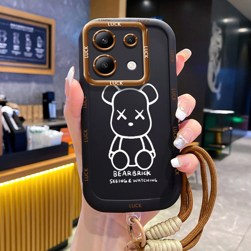 เคสสำหรับ Xiaomi Redmi Note 13 5G POCO X6 Neo 5G เคสโทรศัพท์หมีซิลิโคนสายคล้องกันกระแทก ราคา ถูกที่สุด ดีลบีเคเค แกลเลอรีภาพที่ 3