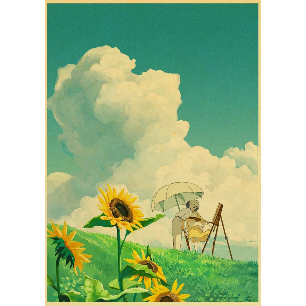 Hayao Miyazaki S Ghibli Vintage Anime Art - Spirited Away, Totoro, Ponyo, Mononoke Wall Poster 0920 