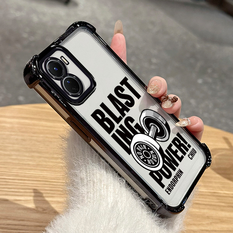 HP เคสโทรศัพท์สําหรับ VIVO Y16 4G VIVO Y35 5G VIVO Y56 5G กรณี Motif Gym กีฬา Smooth กรณีนิกเกิลซิลิ
