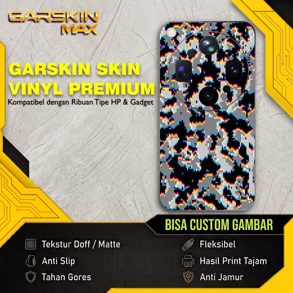 Garskin OPPO Find X9 Ultra Fullbody - ซื้อ 1 แถม 2 - glitch camo - Skin case protector ไวนิล