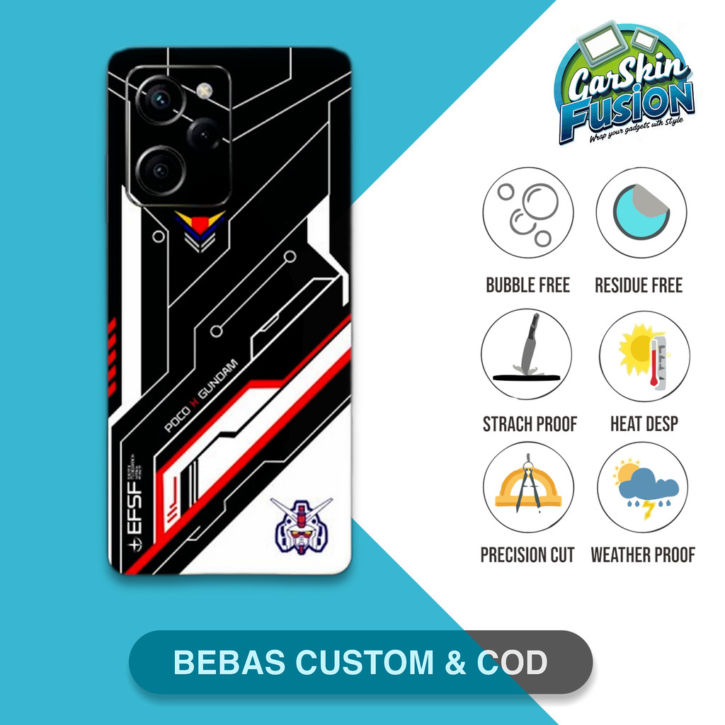 Garskin Skin Poco X5 Pro 5G Gndm - 1 เคสป้องกันรอยขีดข่วน | By Fusion Code - 3J3