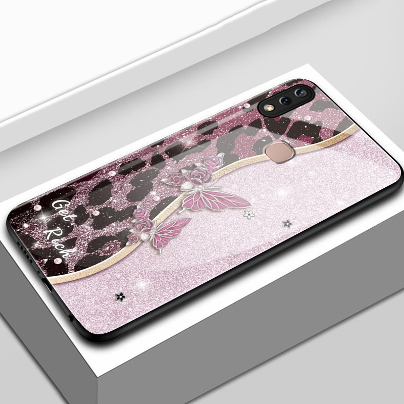 เคสสำหรับ VIVO Y85 Y85A V9 V9 Pro V9 Youth Z1 Z1i Z3x เคสโทรศัพท์ผีเสื้อเปลือกแก้วกันกระแทก