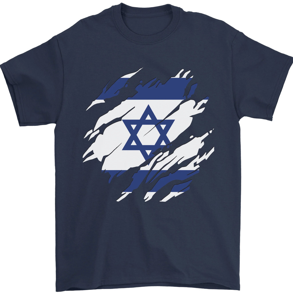Torn Israel Flag Israeli Day Football Mens T-Shirt 1 Cotton o-neck xs-3xl  