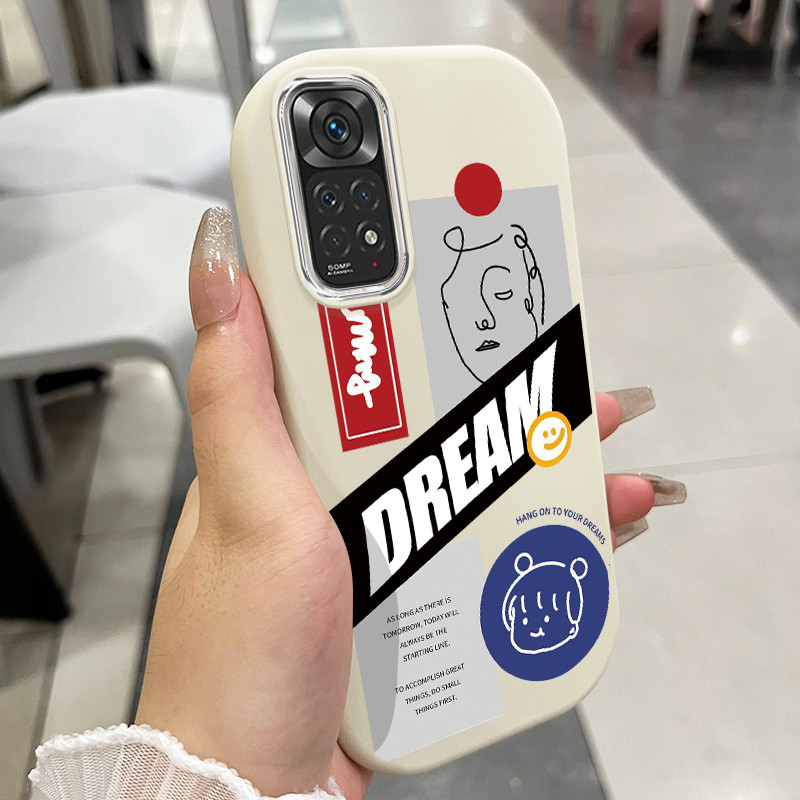เคสสำหรับ Xiaomi Redmi Note 11 Pro Note 11s Note 11 Pro 5G เคสโทรศัพท์การวาดง่ายๆกันกระแทกกลมและอ้วน