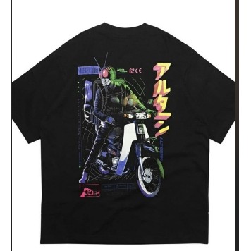 เสื้อยืด Kamen Delivery Rider สีดําไมโครไฟเบอร์