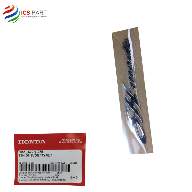 86031K29910ZB | SIDE STICKER *TYPE1* - Sh Mode 125 - 2013 - 2020 - Honda