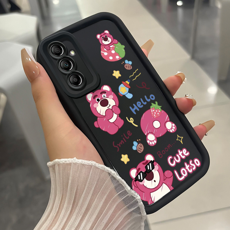 เคสสำหรับ Samsung A14 4G A14 5G เคสโทรศัพท์สัตว์น่ารักสามสีซิลิโคนกันกระแทก