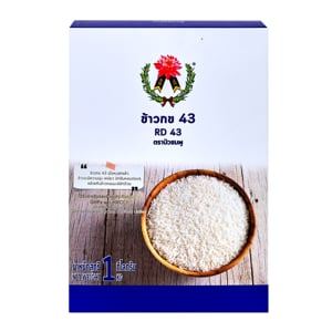 บัวชมพู ข้าว กข 43 แบบกล่อง 1 กก.