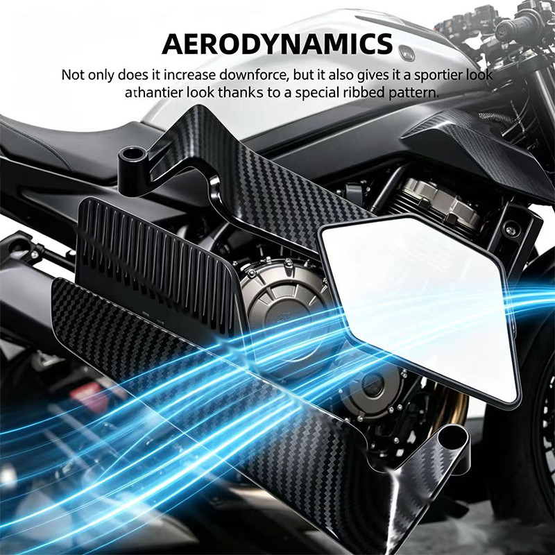 สําหรับ Z1000 Z900 Z800 Z1000R Z1000SX กระจกมองหลังรถจักรยานยนต์กระจกปีกคงที่ Stealth กระจกปรับหมุนม