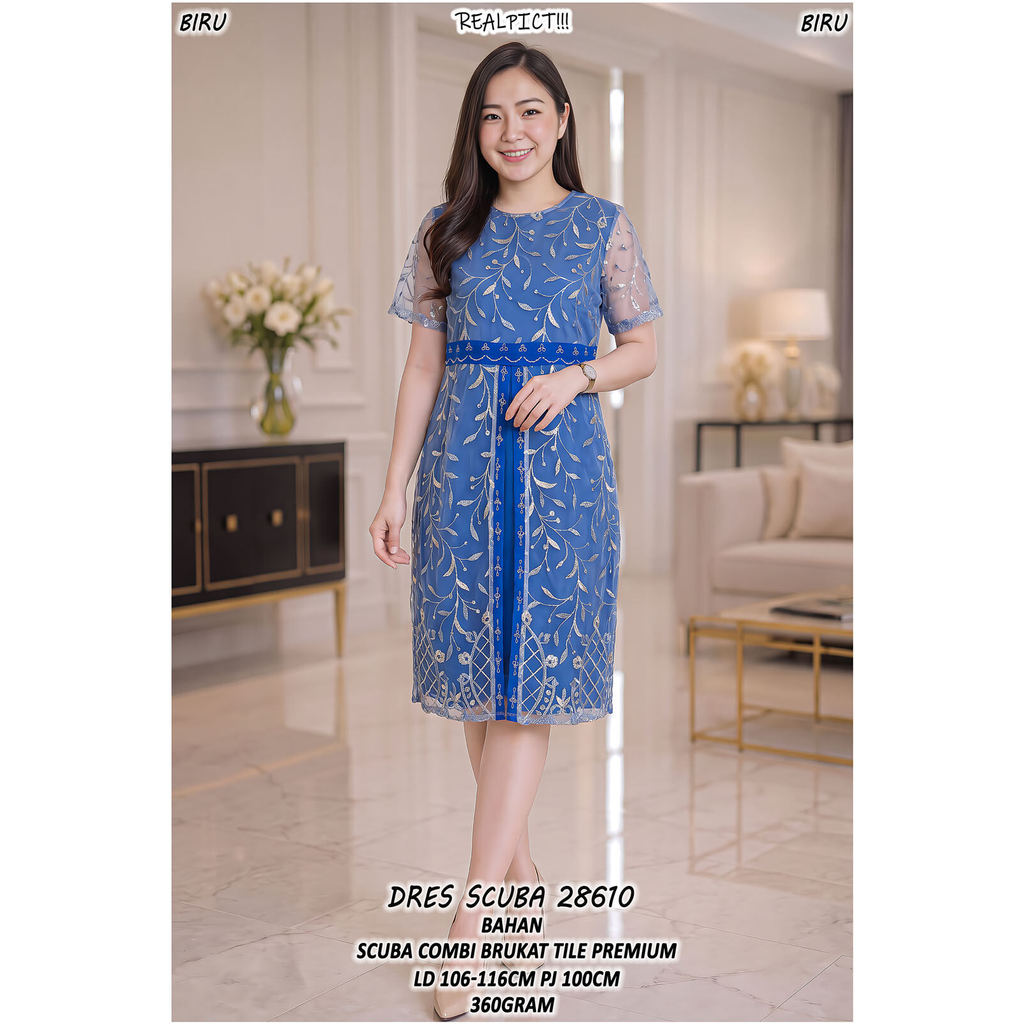 SCUBA DRESS 28610***