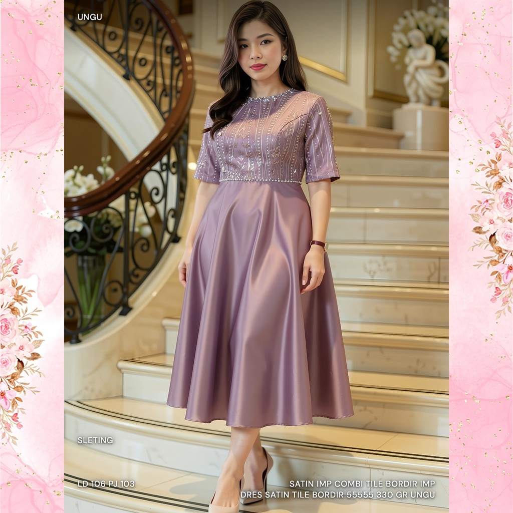 DRESS SATIN TILE EMBROIDERY 55555 330 GR Direct Order