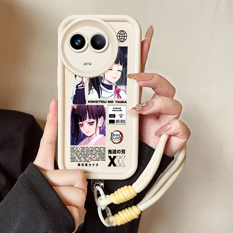 เคสสำหรับ Realme 11 4G 11 5G 11X 5G C67 5G V50s 5G Narzo 60X 5G เคสโทรศัพท์ตัวละครอนิเมะสายคล้องสามสีซิลิโคนกันกระแทก ราคา ถูกที่สุด ดีลบีเคเค