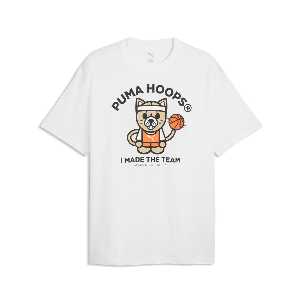 PUMA تيشيرت كرة سلة رجالي واسع Junior Varsity — أبيض — صورة 2