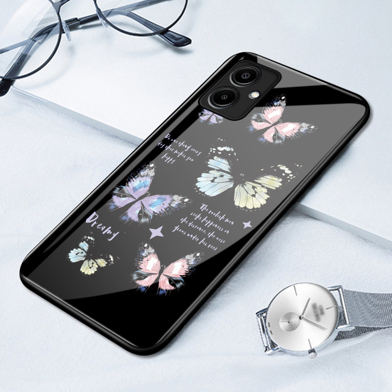 SAMSUNG HPเคสโทรศัพท์สําหรับSamsung A06 4G A05 M05 F05 A05s A04 M04 F04 A04sกรณีY2Kผีเสื้อสไตล์สีสัน