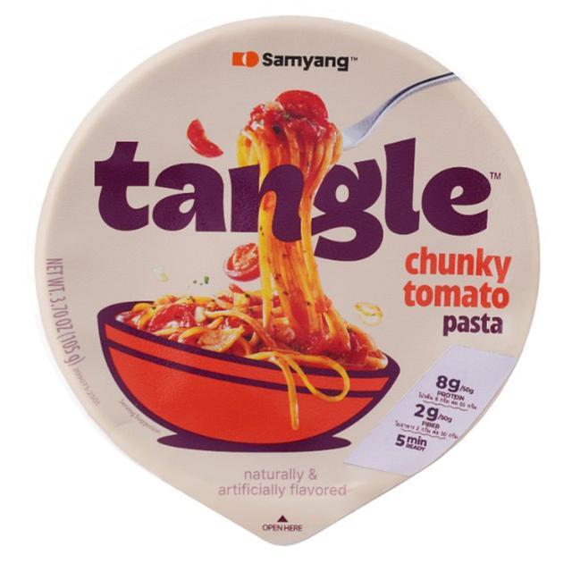 👒 ซัมยังแทงเกิ้ลชั้งกี้โทเมโทพาสต้าโบว์ล 105กรัม 🎡 SKU 0192699001045 🛶 Samyang Tangle Chunky Tomato 