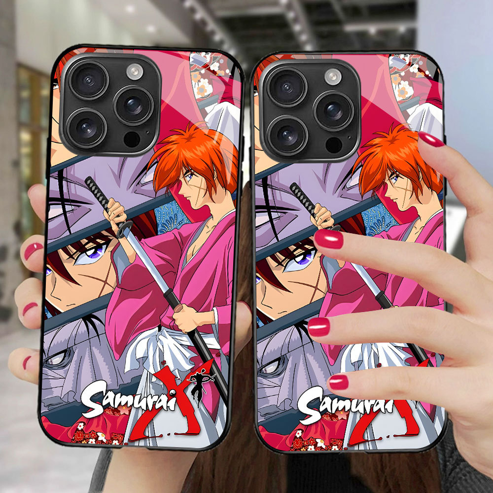 OPPO Reno 2z 2f 3 4 5 6 7 8 8T Z 11 LITE 12 F F27 F25 PRO 5G A93 A94  เคสกระจก ซามูไรพเนจร ขอบนุ่ม +