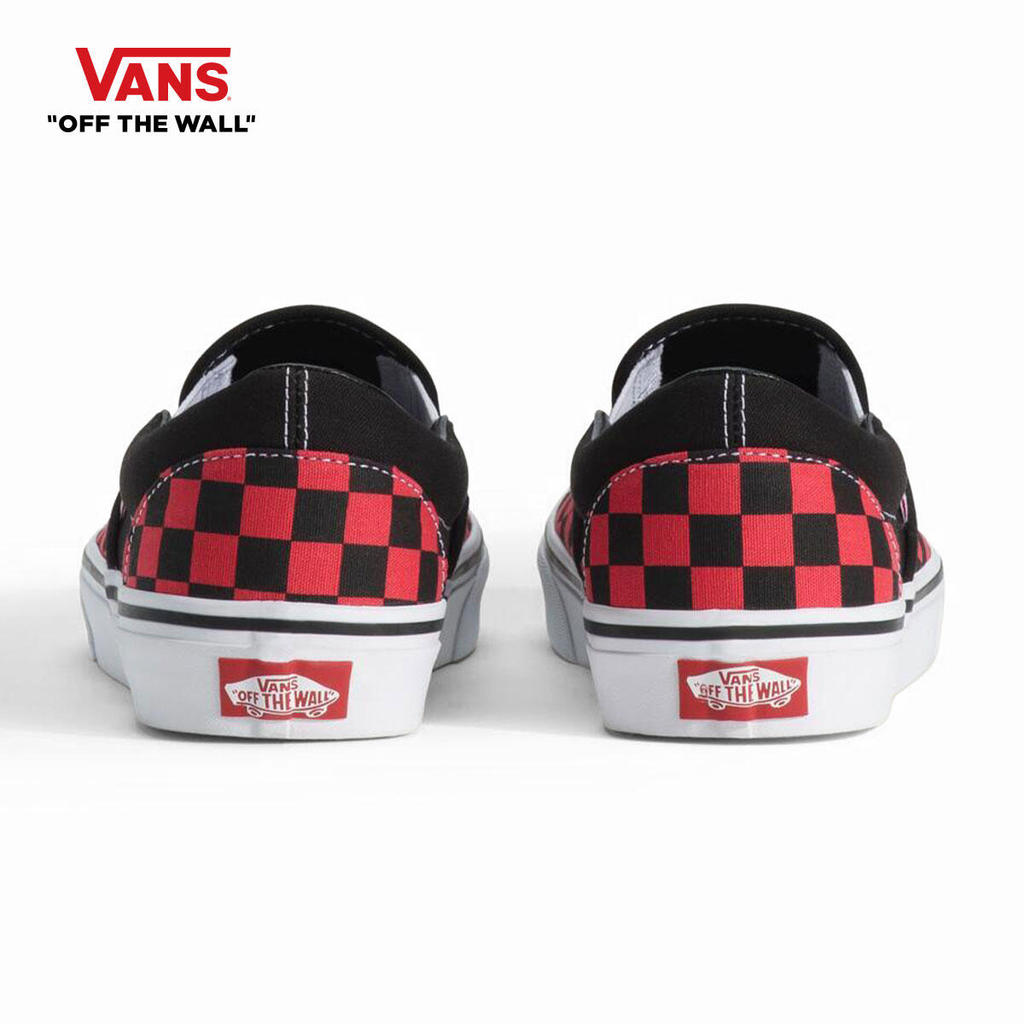 VANS حذاء Classic Slip-On كاروهات — قرمزي — صورة 4