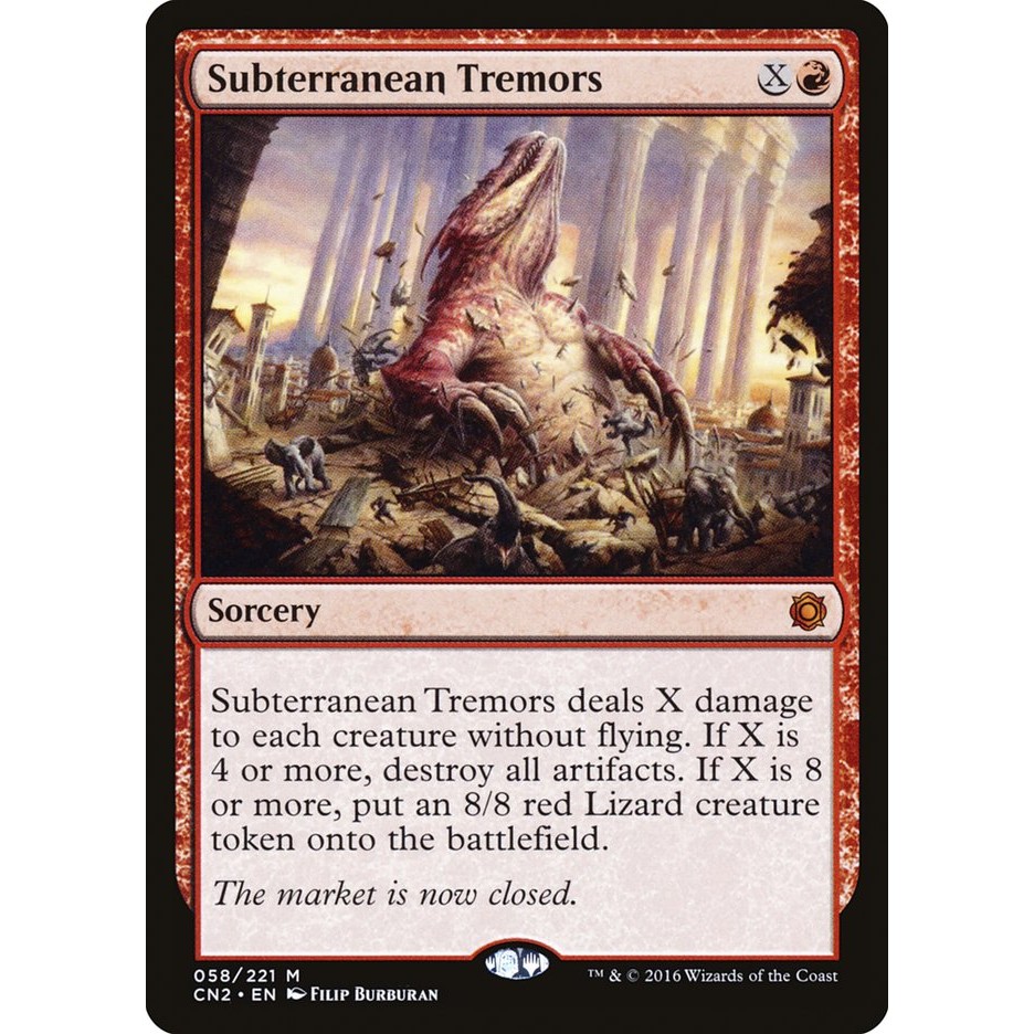 Subterranean Tremors การ์ด Magic the Gathering [MTG] ของแท้