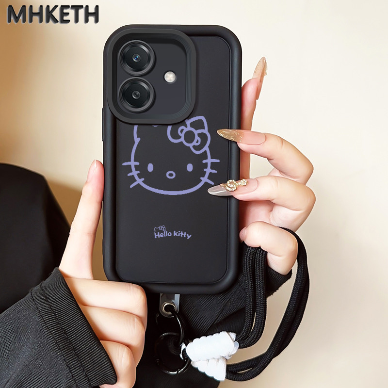 MHKETH เคสสำหรับ OPPO A3 4G A3 Pro 5G A3X 4G A3X 5G A40 A60 5G เคสโทรศัพท์มีสายคล้องเรียบง่ายใหม่
