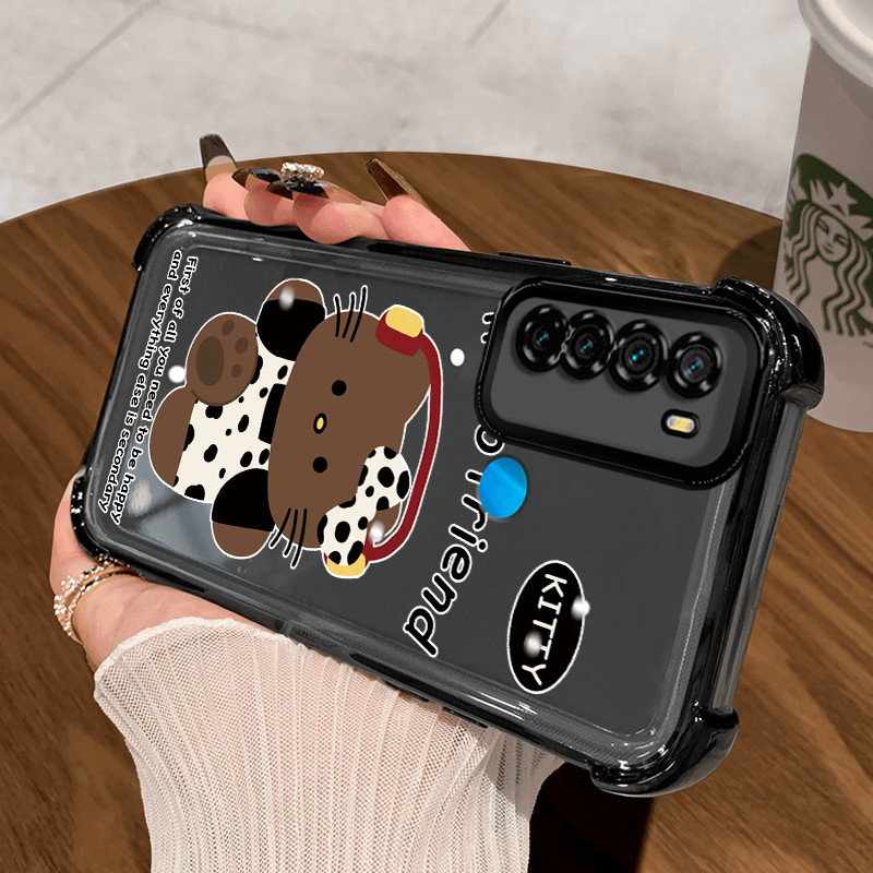 ปลอก Hp สําหรับ Xiaomi Redmi Note 8 Note 8T Note 9 Case Casing cat pattern coffee color Cesing HP Ke