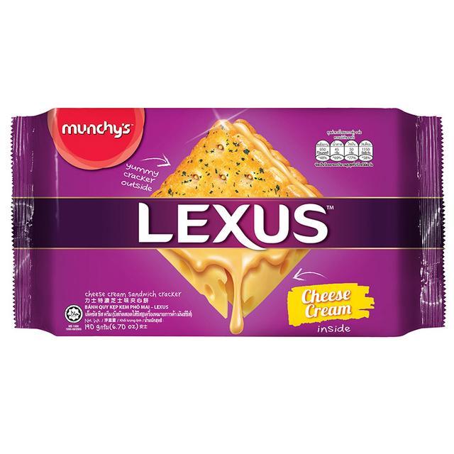 ⏰ มันชี่เล็คซัสบิสกิตสอดไส้ชีส 190กรัม 🛎️ SKU 9556439882010 🍨 Munchy Lexus Cheese Cream Biscuit 190g