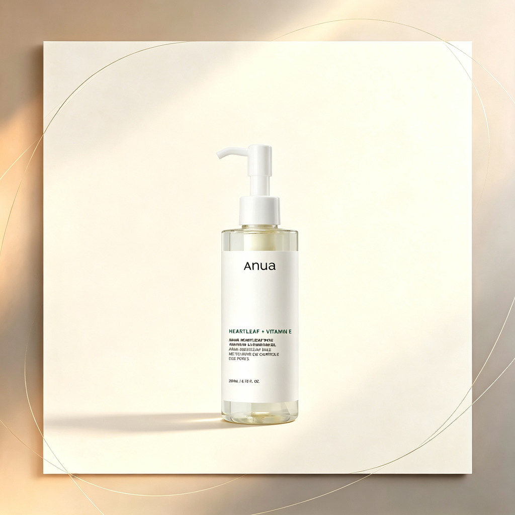 Anua Heartleaf + Vitamin E Cleansing Oil, Gentle Makeup Remover Oil, Hydrating Facial Cleanser