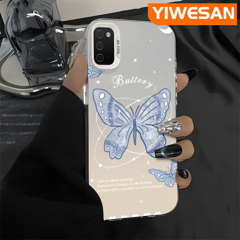 เคสสำหรับ Samsung A03S A02S M02S F02S เคสโทรศัพท์ผีเสื้อกลมและอ้วนเสื้อแจ็กเก็ตผ้านุ่ม