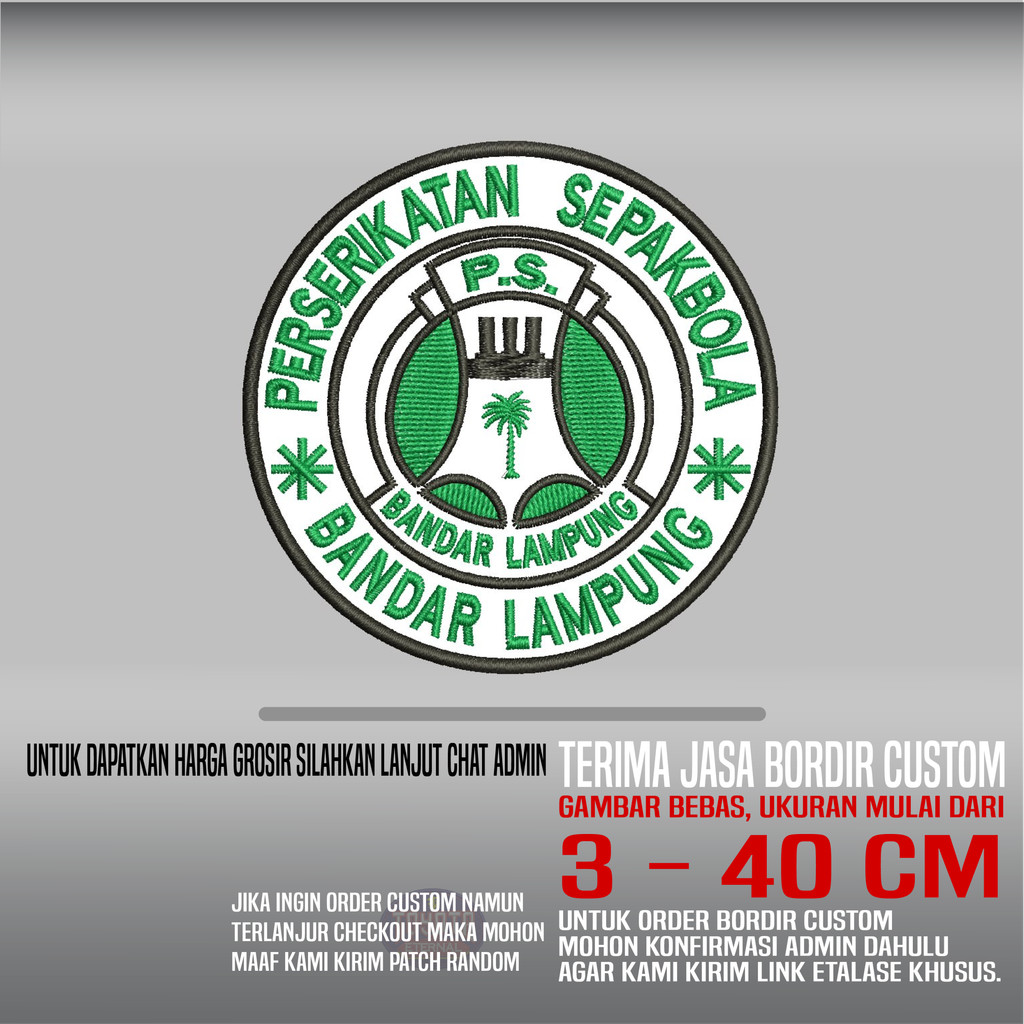 PS FOOTBALL BANDAR LAMPUNG PATCH EMBROIDERY โลโก้/EMBLEM | HP-77