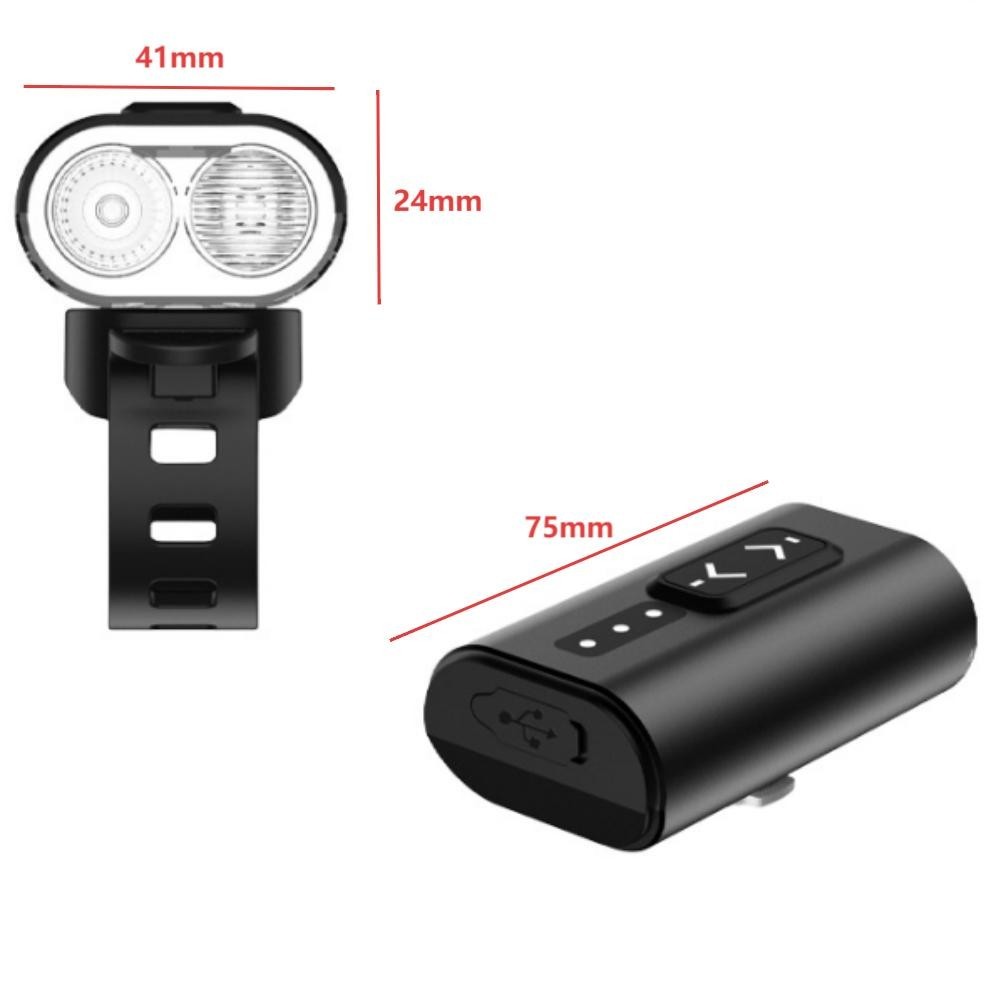 กาวไฟหน้าจักรยาน Type-C 2000 Lumen IPX5 กันน้ำ เพื่อการขี่กลางคืน