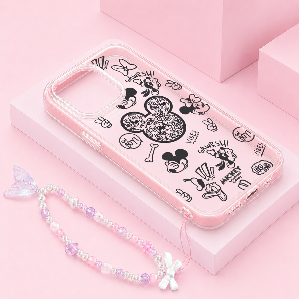 Mickey [เคส Su Lu] เคส Realme Note 80 70 C85 Pro C75 Note 60 60X C85 5G C75X Ck0624 Clear กันกระแทกส