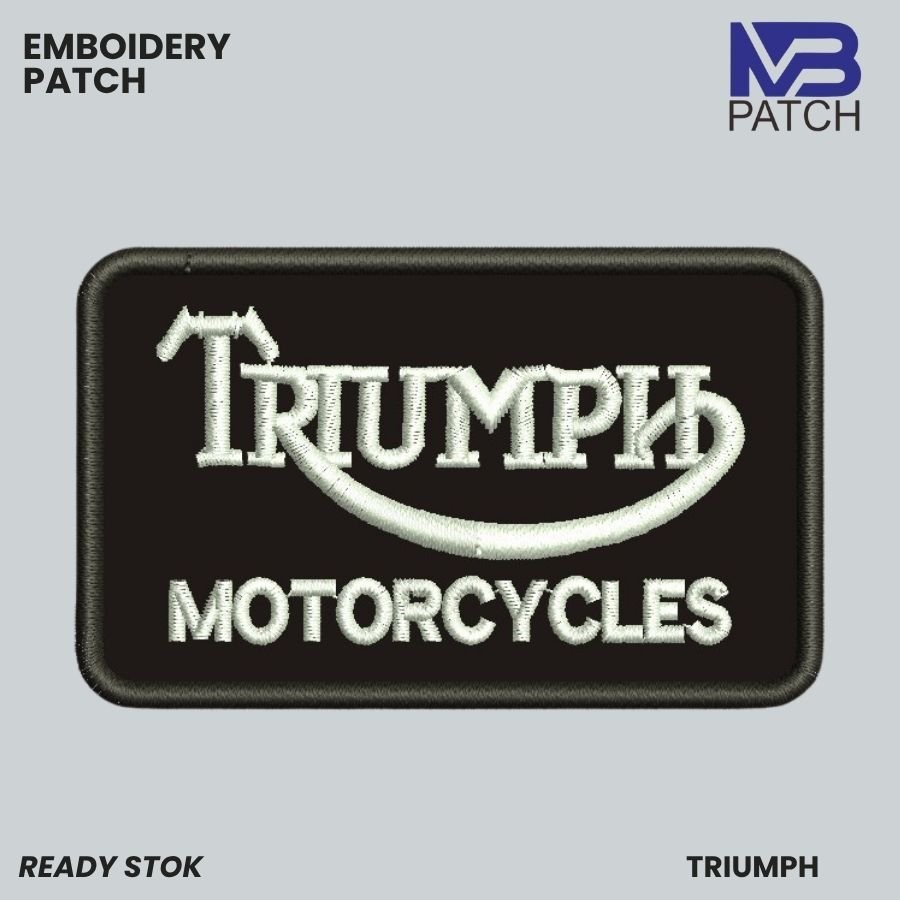 TRIUMPH MOTORCYCLE EMBROIDERY PATCH BOX EMBROIDERY LOGO - MB-389