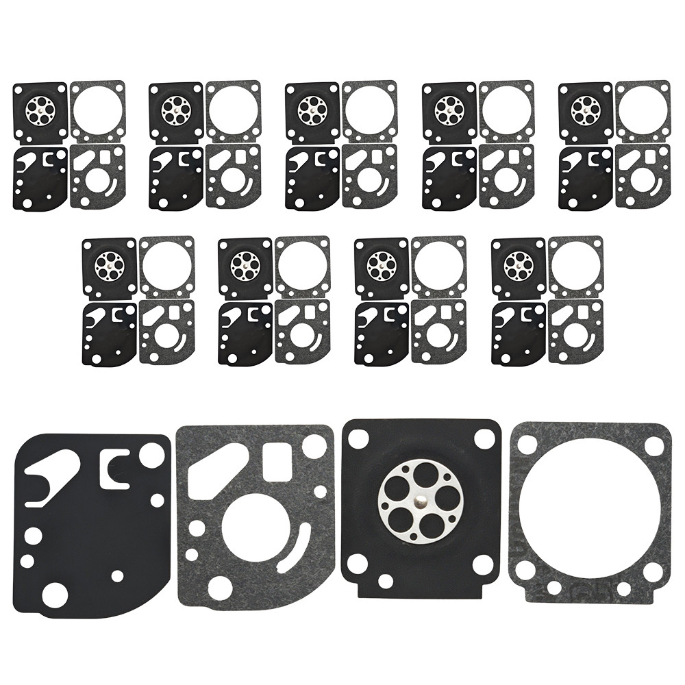 10pcs คาร์บูเรเตอร์ซ่อมปะเก็นไดอะแฟรมชุดสําหรับ Zama C1U-DM4 C1U-H10 C1U-H11 C1U-H12 Homelite ST-155