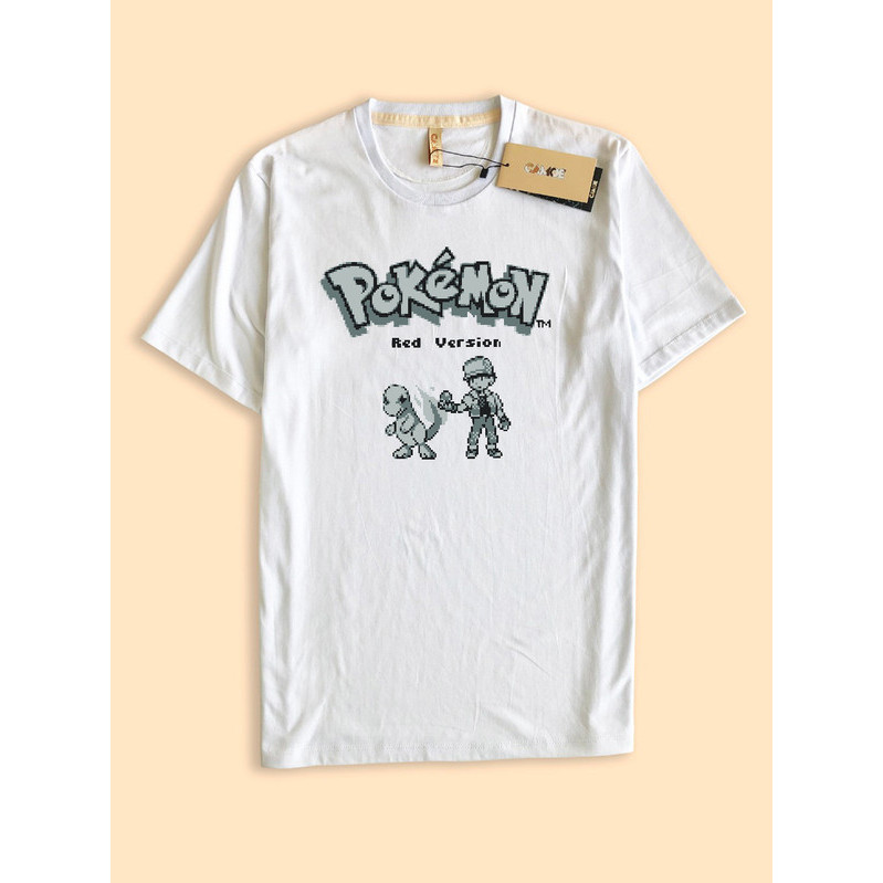 เสื้อยืด UT Pokemon Pixel Art Pokemon Red Version Cover Charmander