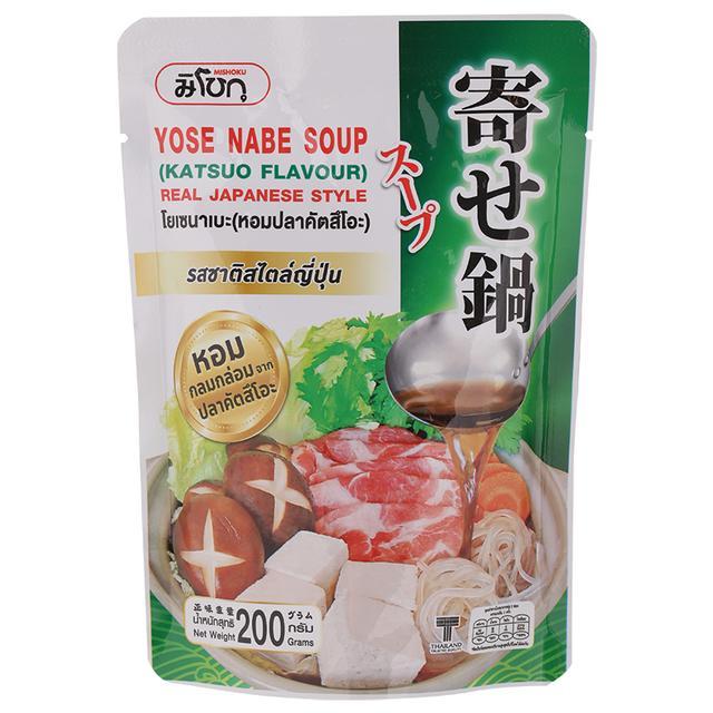 👒 มิโชกุโยเซนาเบะหอมปลาคัตสึโอะซุป 200กรัม 🎡 SKU 8850341116944 🛶 Mishoku Yose Nabe Soup Katsuo Flavo