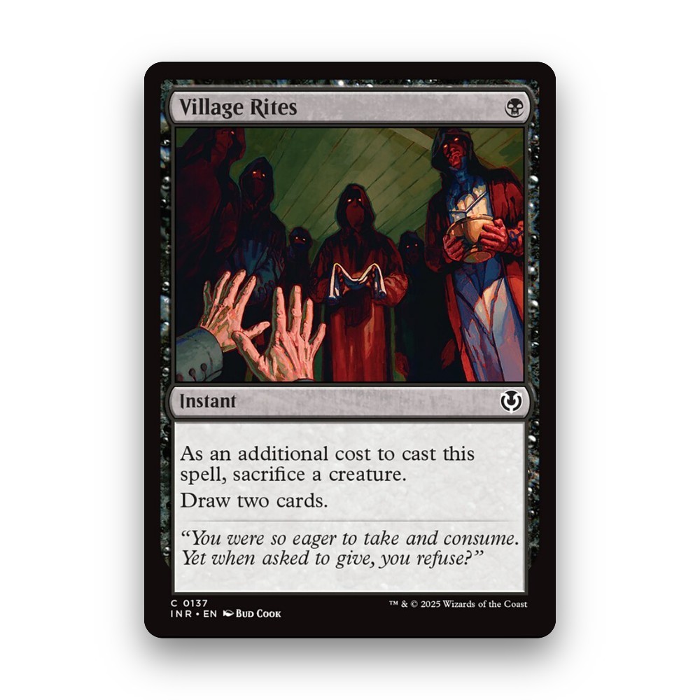 [MTG] Village Rites (#137) [INR] [BLACK] [COMMON] | Magic the Gathering
