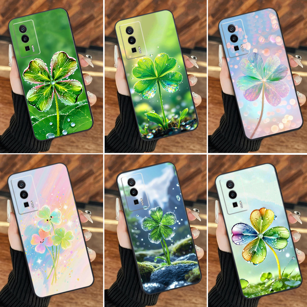 Xiaomi K60 / K60 PRO / K60 Ultra เคสโคลเวอร์ 4 ใบสําหรับโชค สันติภาพ ป้องกันกล้อง